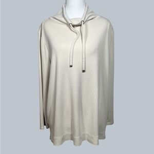 Ann Taylor Cream Cowl Neck Pullover - Size Large